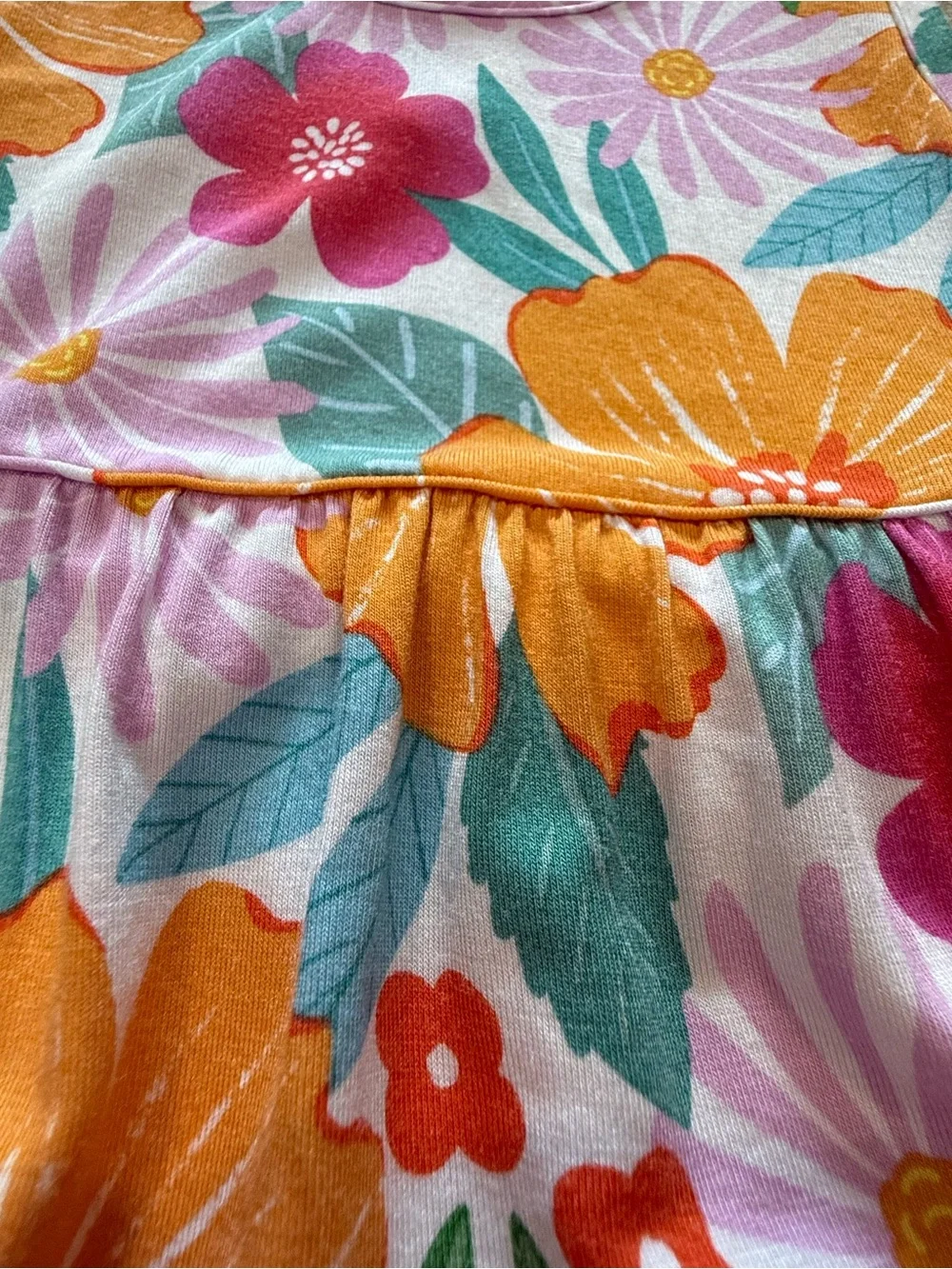 EUC - Little Sleepies Beachy Blooms Bubble Romper 6-12 Months